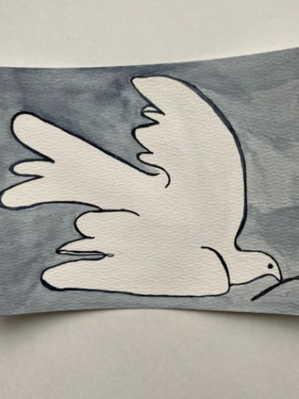 Watercolor White Dove Original Art